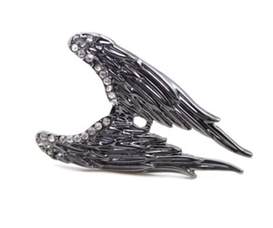 Adjustable vintage punk style black angel wings ring - Picture 1 of 2