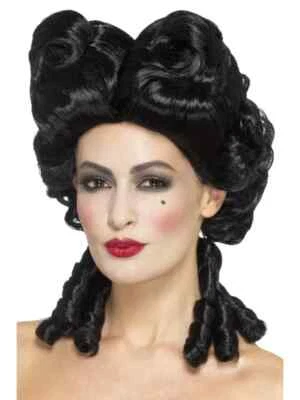 Deluxe Gothic Baroque Black Wig Cosplay Halloween French - Image 1 of 2