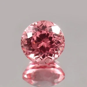 6.30 CtA+Natural Ceylon padparadscha Sapphire Round Cut Loose Certified GEMSTONE - Picture 1 of 6