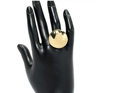 Disco 5 estampado Italia Electroforma Acqua Bagnata de bronce chapado en oro italiano de 18 quilates ~ Foto 1 de 4