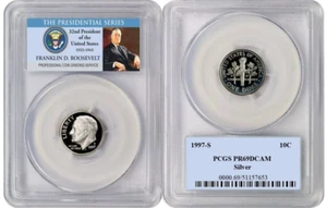 1997 S Silver Roosevelt Dime 10C PCSG PR69DCAM - Picture 1 of 1