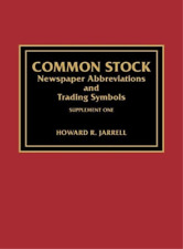 Howard R. Jarre Common Stock Newspaper Abbreviations and  (Hardback) (UK IMPORT)