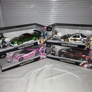 ¡Lote de autos Jada Power Rangers 1/24! ¡Rangers verdes, blancos, rojos y rosas! ¡Todo precintado! - Imagen 1 de 7