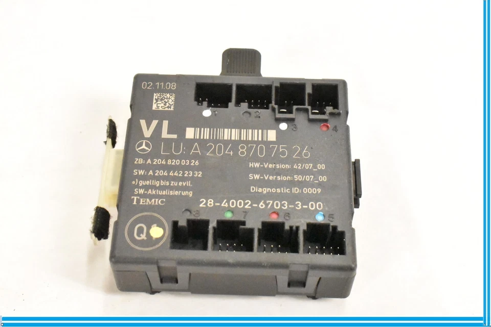 08-18 Módulo de control de puerta delantera izquierda Mercedes W204 C63 AMG E400 OEM Foto 1 de 4