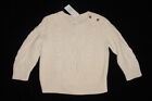 NWT Baby GAP Boys Ivory Fisherman Cable Knit Sweater 18-24 M