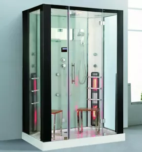 XXL Luxus LED Dampfdusche +Infrarotsauna Kombi Infrarot Sauna-Wärmekabine+OZON - Bild 1 von 7