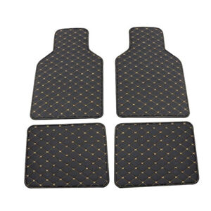 PU Leather Car Floor Mat Set Of 4 Front&Rear Carpet Auto Interior Accessories