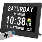 [New Version] 7 Inch Day Clock - 16 Alarms, Remote Control, Level 10 Auto Dim...