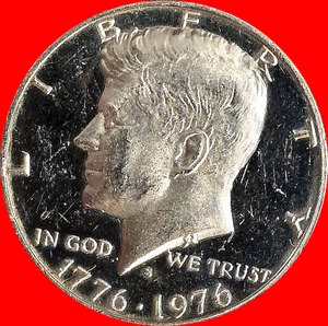 1776-1976-S CLAD PROOF KENNEDY HALF DOLLAR, BEAUTIFUL PROOF COIN, FAST SHIPPING - Picture 1 of 2