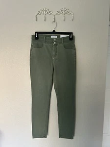 LOFT Womens High Waist Skinny Jeans Olive Green Size 8 / 29 Slim Pockets - Picture 1 of 10