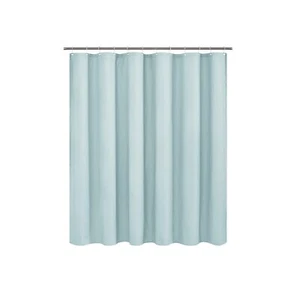 Embossed Microfiber Short Shower Curtain Liner 71 x 66 inches, Soft Fabric Sh... - Picture 1 of 8