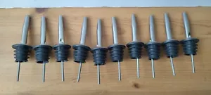 Paquete de 10 botellas de licor licor aceite de vino vinagre tapón de cóctel barra - Imagen 1 de 9