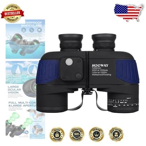 Durable 7x50 Marine Binoculars with Internal Compass for Navigation Adventures - Picture 1 of 9