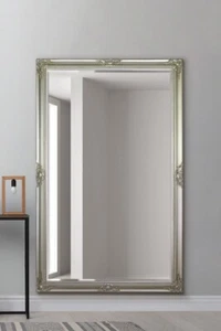 Extra Large Mirror Silver Antique Full Length Wall 5Ft6 X 3Ft6 165.5cm X 105.5cm - Picture 1 of 9