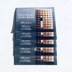 5 Lancome Teint Idole Ultra Wear Base Tarjeta de Muestra en 6 Tonos - Imagen 1 de 2