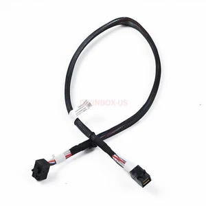12Gbps Mini SAS HD SFF-8643 90° Elbow Right Angle to SFF-8643 Adapter Cable 65cm - Picture 1 of 12