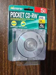MEMOREX Pocket CD-RW 210MB 24 MIN 4X Multi Speed 5 Pack - NIP 41c - Picture 1 of 1