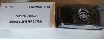 PARCHE CÓDIGO 3 CHEVROLET CAMARO VEHÍCULO DE POLICÍA COCHE DE PRUEBA 1/24 NUEVO EN CÚPULA CON FUNDA Foto 1 de 3