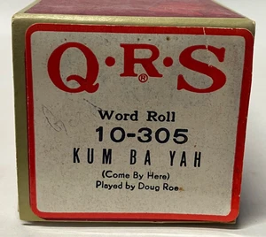 QRS Player Piano Word Roll 10-305 Kum Ba Yah (Come By Here)  - Picture 1 of 4