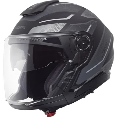 Motorrad Helm 55 (S) - Schuberth Jethelm J2 Sigma - schwarz-grau matt - Bild 1 von 4