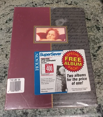 Álbum de fotos paquete doble 4x6 3x5 diseño Holson Angel contiene hasta 400 fotos vintage Foto 1 de 3