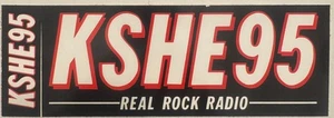 NEU VINTAGE NOS K-SHE 95 Autoaufkleber St Louis MO REAL ROCK RADIO 80er SCHWARZ - Bild 1 von 1