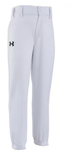 NWT UNDER ARMOUR White Youth 7 White Baseball Pants - Picture 1 of 8