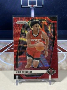 2024-25 Panini Prizm Prizms Ruby Wave #118 Amen Thompson Houston Rockets SP - Picture 1 of 2