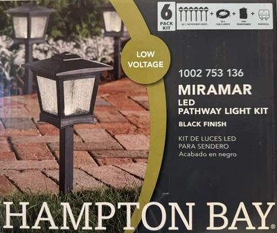 Hampton Bay MIRIMAR LED Low Voltage Path Light Set - 6 Lights/Cable/Transformer - Image 1 of 4