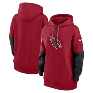 NUEVO Arizona Cardinals NFL Nike Cardinal Sideline Essential Sudadera con Capucha Para Mujer Grande - Imagen 1 de 7