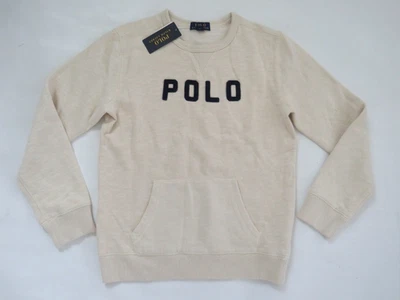 Ralph Lauren Polo Sweater Pullover pocket boys teens youth L 12 16 off white - Image 1 of 4