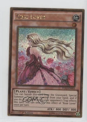 Rose Lover 1st Ed. YuGiOh Premium Gold: Return of the Gold #PGL2-EN003 - Image 1 of 2