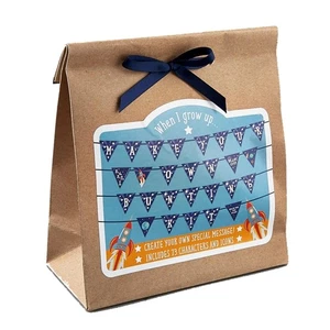 Personalised Party Bunting Banner Rocket DIY Custom Kids Boys Birthday Decor - Picture 1 of 4