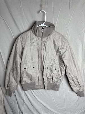 Vintage Oscar De La Renta Zip Up Jacket Beige Size 40 - Image 1 of 4