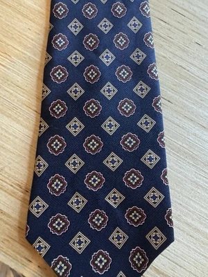 VTG Necktie Tommy Hilfiger blue  2Tone 100% Italian Silk Unique USA Made - Image 1 of 4