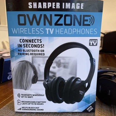 OWN ZONE Wireless TV Headphones, No Wifi/Bluetooth/Pairing Required, New in Box - Image 1 of 4