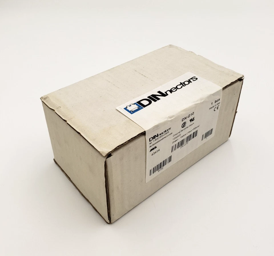 New Box of 50 Automation Direct DINnectors DN-G10 Ground Terminal Block 24-10AWG - Image 1 of 4