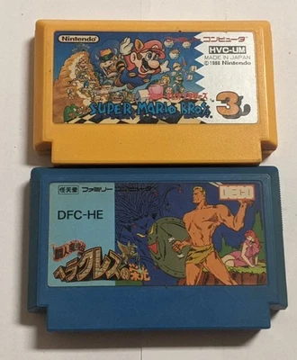 Nintendo Famicom Lot of 2 - Super Mario Bros. 3 & Herakles no Eikou - ECcx128 - Image 1 of 3