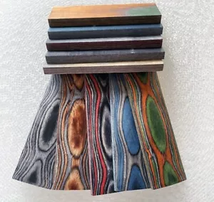 Escalas de madera de color laminado en blanco material para hacer cuchillos madera artesanía 2 piezas - Imagen 1 de 10