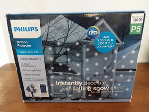 Philips Motion Projector Falling Snow Effect Remote Control Christmas LED Lights - Picture 1 of 6