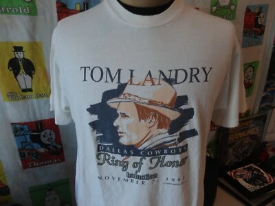 Camiseta De Colección Tom Landry Anillo De Honor 1993 Dallas Cowboys L Foto 1 de 3