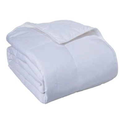 Cottonpure 100% Sustainable Cotton Filled Blanket, Full/Queen, White Queen - Image 1 of 2