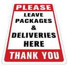 Clear Print Wall Sign Sticker - Leave Packages Here