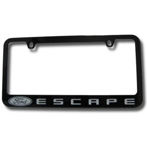 Ford Escape Engraved Logo Solid Metal Black License Plate Frame Official License - Picture 1 of 6
