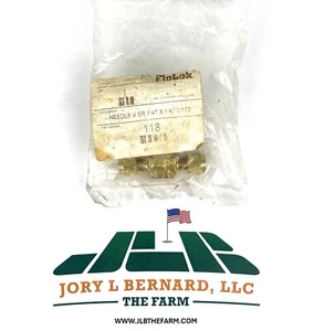 SSP FLOLOK, 118-B, 1/4" TUBE, INTEGRAL BONNET NEEDLE VALVE, BRASS, SEALED, NOS S - Picture 1 of 6