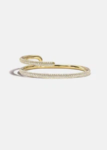 2.40ct VS1 G Round cut Mono Pave GIA Certified Lab Grown Diamond Bangle Bracelet - Picture 1 of 10