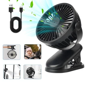 Mini USB Ventilator Akku Clip Fan Tischventilator mit Batterie Tisch Lüfter DHL - Bild 1 von 24