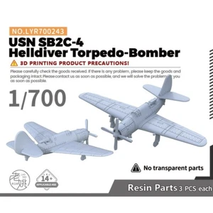 Torpedo-bombardero Yao's Studio LYR700243 1/700 modelo militar USN SB2C-4 Helldiver - Imagen 1 de 7