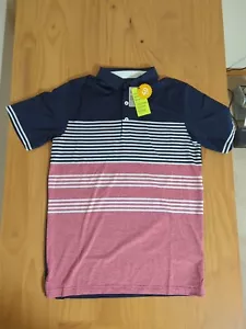 Puma Mens Small S Navy White Red Golf Polo New NWT 40 UPF USA MSRP $75 - Picture 1 of 4
