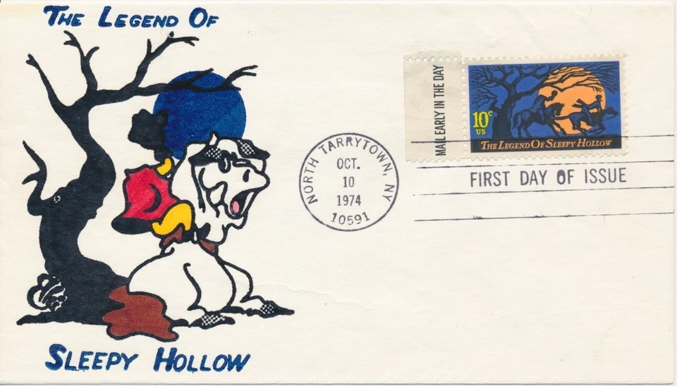#1548 The Legend of Sleepy Hollow HC Ellis Animated cachet First Day cover - Image 1 of 1